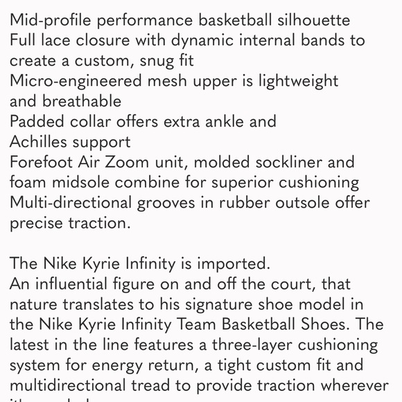 Nike Kyrie Infinity TB Game Royal Blue/White Sneakers. like new. Originally $140 - Picture 9 of 9